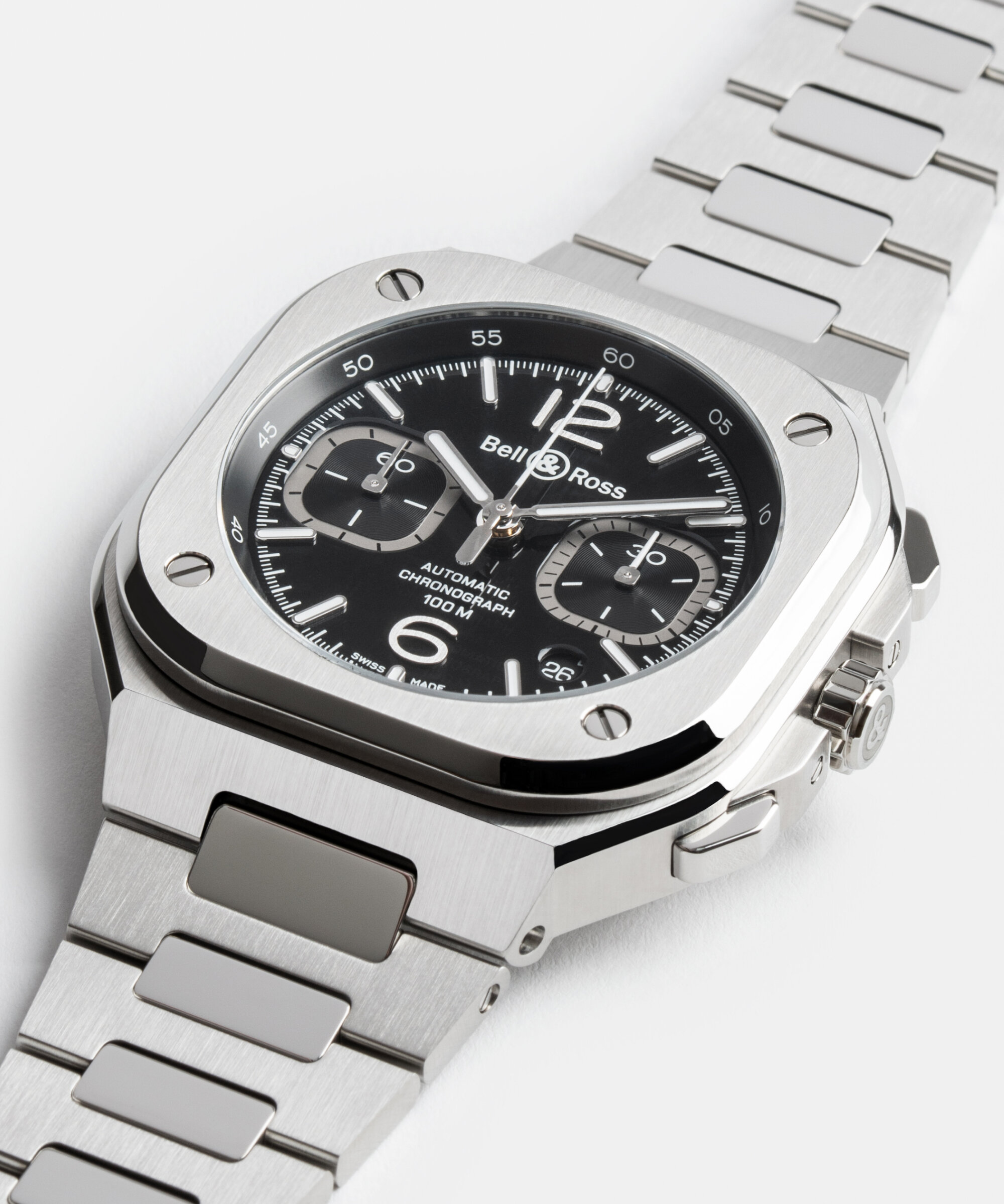 Br05 chrono black steel cheap
